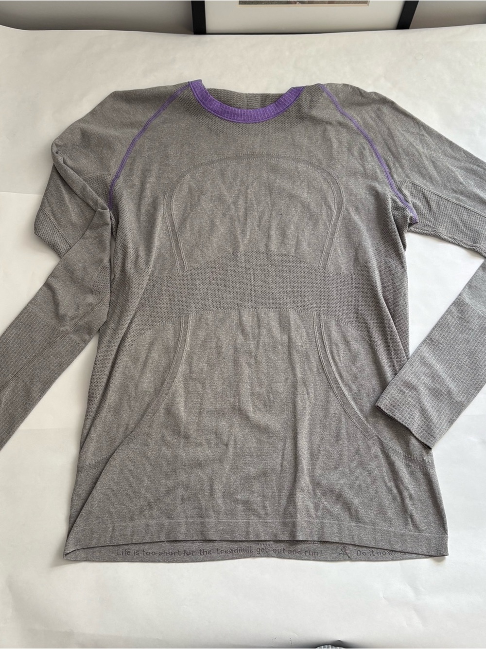 Heather Gray  Lululemon Swiftly Tech Long Sleeve Top size 12